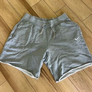 Nike light grey sweat shorts size large